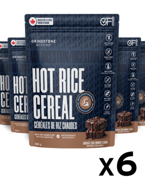 Grindstone Blends Cream of Rice Chocolate Fudge Brownie Stock-up Case 6x 500g