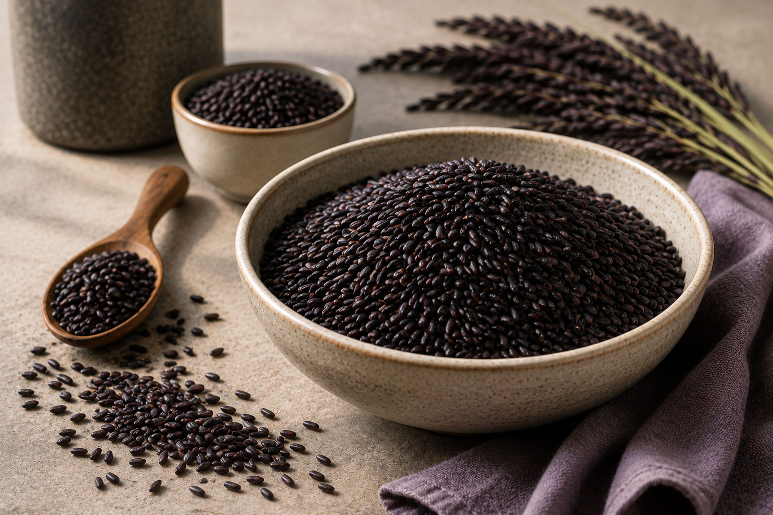 Black rice used in Grindstone Blends signature rice blend